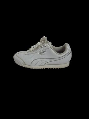 Puma Roma Basic White Silver Sneakers Women’s 8 Retro Y2K Casual Shoes